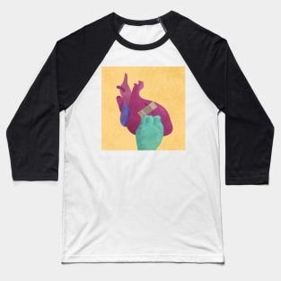 Healing Hand with Yellow bandaid Baseball T-Shirt